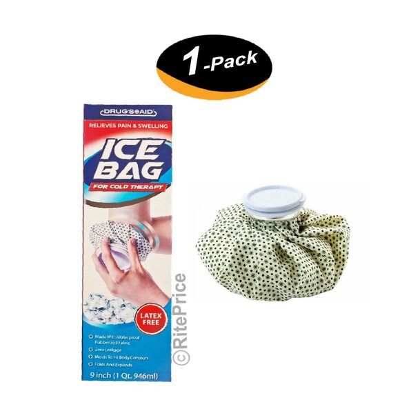 Reusable Ice Bag Pack 9 Inch Cold Therapy English Ice Cap Design First Aid Pain - Picture 1 of 9